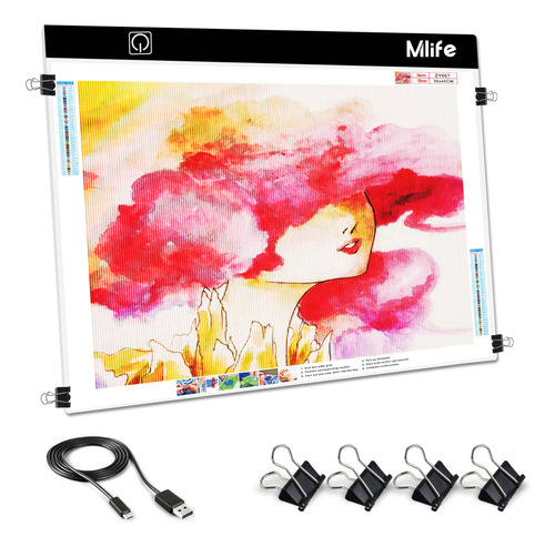 Mlife A2 Panel De Luz Led Para Pintura De Diamantes, Tablero