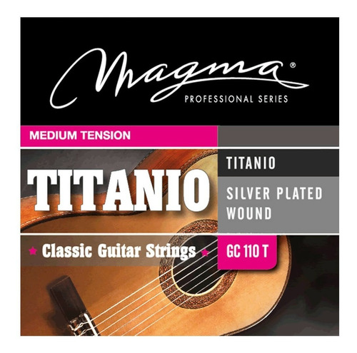 Encordado Para Guitarra Clasica Titanio Medium Magma Gc110t