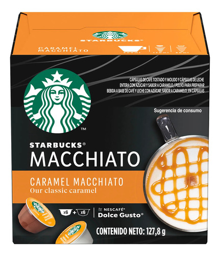 Capsulas Dolce Gusto Starbucks Caramel Macchiato Nescafé