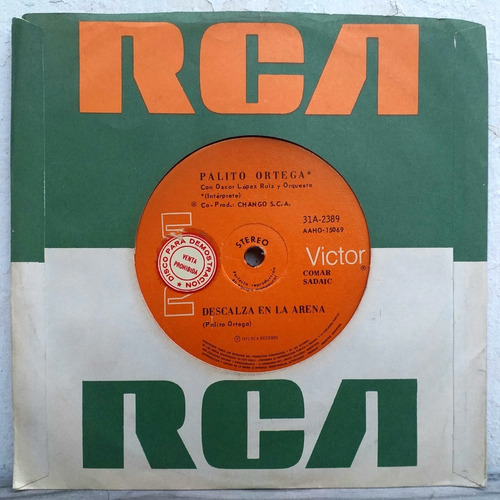 Palito Ortega - Descalza En La Arena - Simple Promo 1973