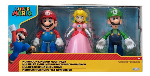 Super Mario Multipack Reino Champiñon Mario Peach Y Luigi