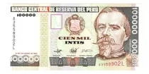 Comprar Billete De Cien Mil Intis Original - Coleccionable Nuevo Unc