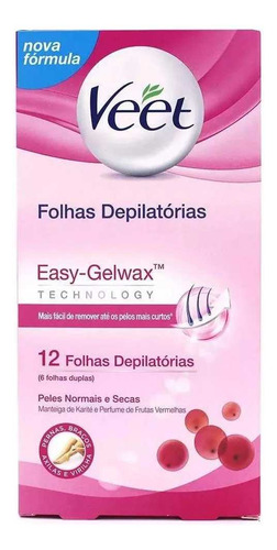 Veet Cera Fria Corporal Peles Normais C/ 12 Folhas
