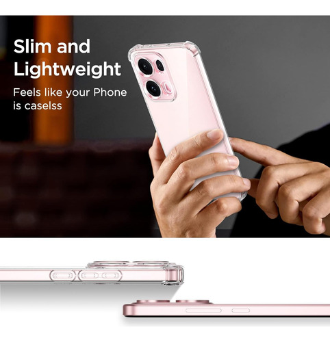 For Oppo Reno 13 5g Transparente Funda Silicona + 2 Templado Mica