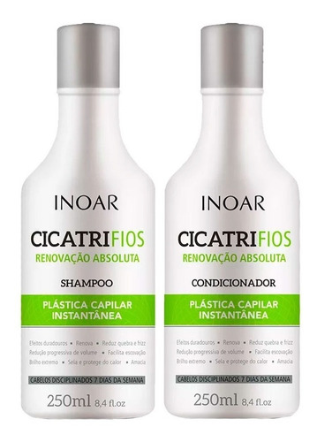 Imagem 2 de 6 de Inoar Cicatrifios Tratamento Sh + Cd 250ml + Leave + Ampola
