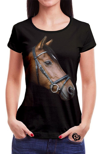 Camiseta De Cavalo Feminina Roupa Blusa Animal Campo Est4