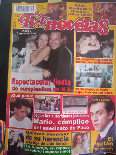 Thalia En Revista Tvynovelas Anette Michel, Jorge Salinas