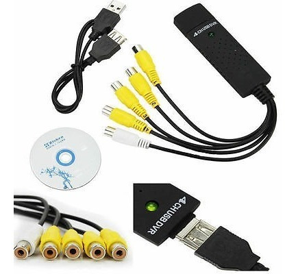 Imagen 2 de 4 de Nuevo Usb 2.0 Video Tv Dvd Vhs Captura Audio Tarjeta Adaptad