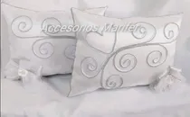 Comprar Cojines Para Boda Blancos Con Corazón 