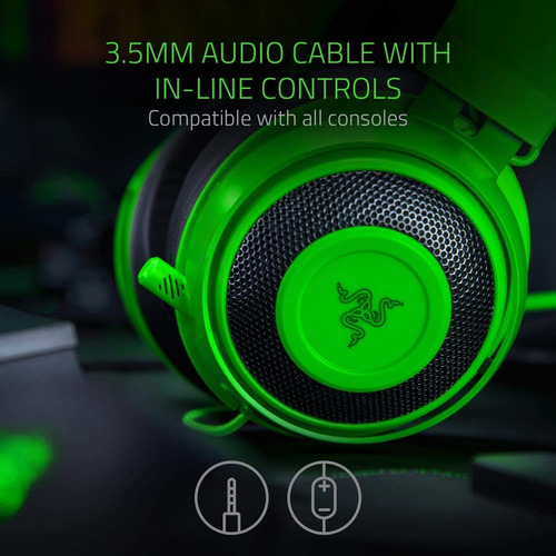 Auriculares gamer Razer Kraken razer green