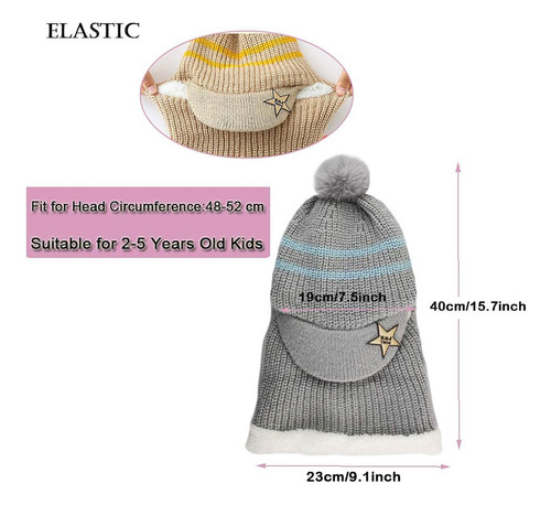 Gorro Cálido De Invierno For Bebés, Bufanda, Orejeras, Cubr