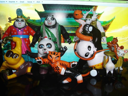 Coleção Kung Fu Panda 3 Po Tigresa Mestre Shifu Kai Mei Mei