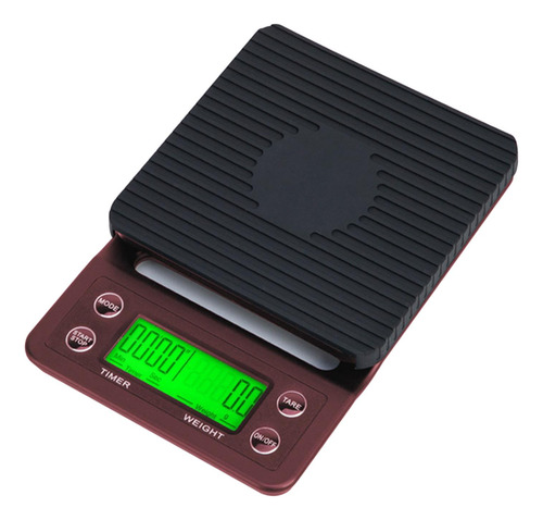 Báscula De Café De 5kg/0,1g Con Temporizador Y Almohadilla