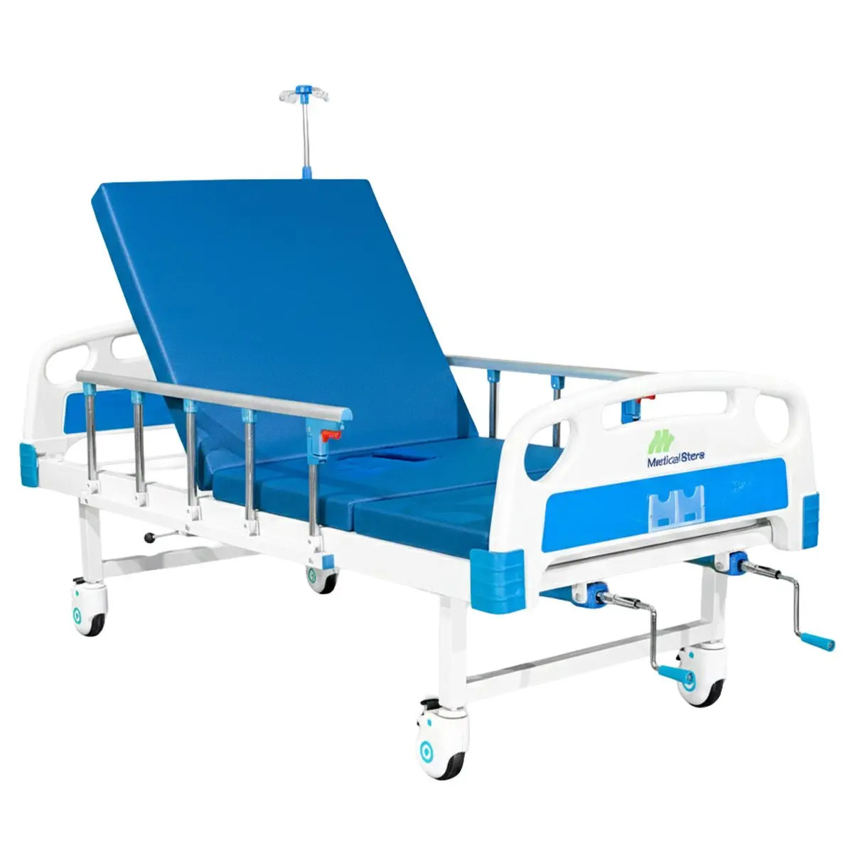 Cama Hospitalaria Manual 2 Posiciones Con Comodo Portasuero Practica Resistente Cuidado Domiciliario
