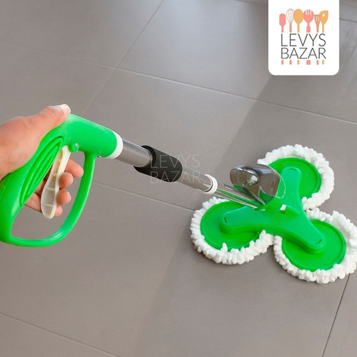 Imagen 6 de 10 de Trapeador Piso Con Rociador Mopa Microfibra Gira 360 Spray
