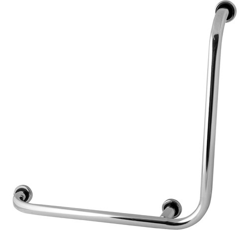 Barra De Apoio Para Box De Banheiro Modelo L 60x60cm Cor Prateado