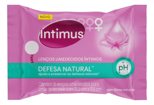 Lenços Umedecidos Defesas Naturais 16 Lenços Intimus