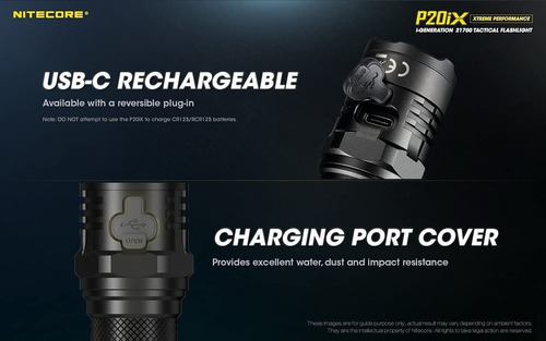 Nitecore P20ix - Linterna Táctica Recargable Usb-c De 4000 L