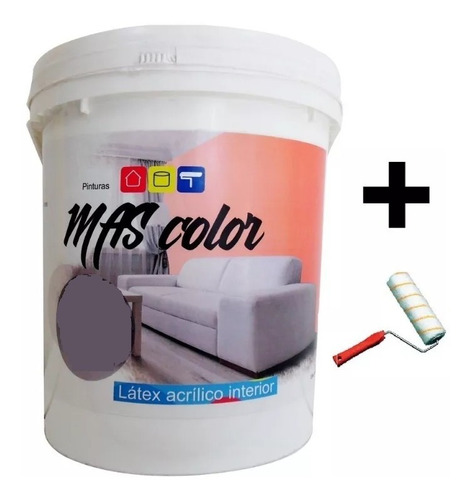 Pintura Latex Pared Interior Antihongo 20 Lts + Rodillo