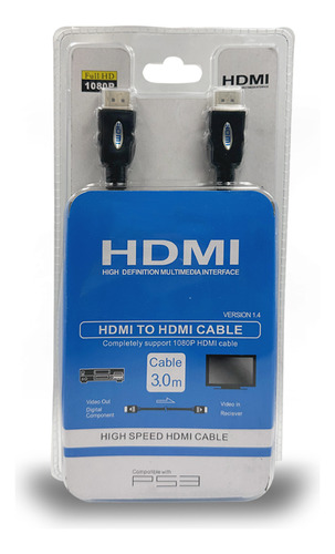 Cable  Hdmi A Hdmi 3mts