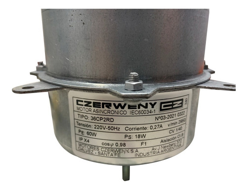 Imagen 2 de 8 de Motor Extractor De Cocina 10 Cm Campanita 100 - Gatti Vent