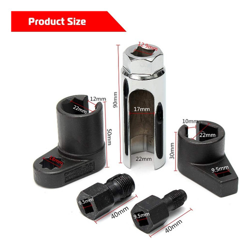5 Pcs Automotive O2 Oxygen Sensor Socket Offset Wrench ...