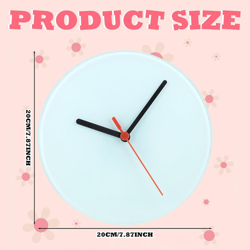 6 Relojes De Pared Blanco De Sublimación De Vidrio De ...