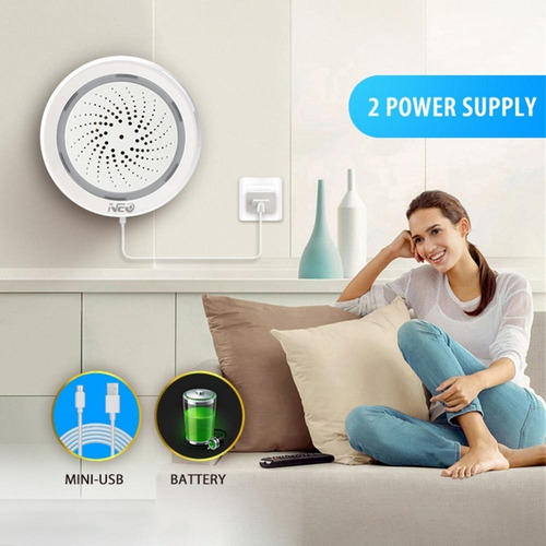 Imagen 6 de 10 de Sensor Alarma Wi-fi Inalámbrica Con Aplicación Smart Life