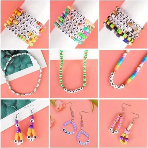 Kit Para Hacer Pulseras De Arcilla Con Cuentas