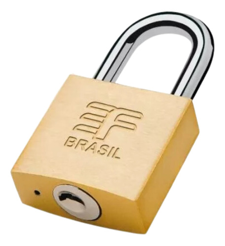 Cadeado Grande 45mm 2 Chaves Não Enferruja Profissional Cor Dourado