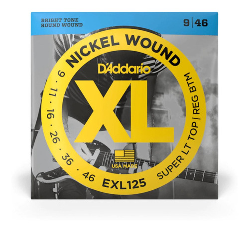 Daddario Exl125 - Cuerdas Para Guitarra Nickel Wound Super L