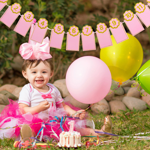 Guirnalda De Fotos Para Bebés, Banderines De Cumpleaños, Álb