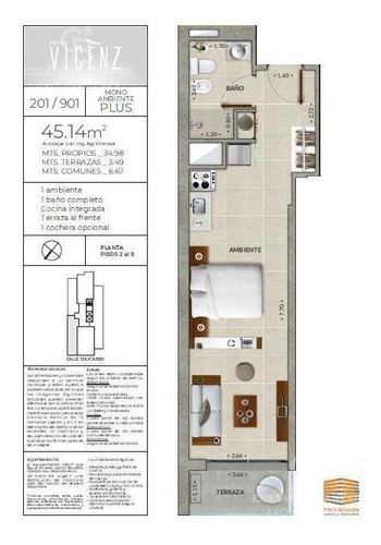 Imagen 2 de 22 de Apartamento Monoambiente En Venta En Pocitos 401