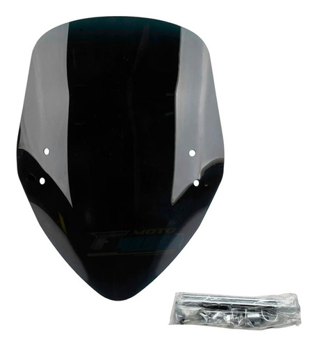 Parabrisas Bajaj Rouser Ns 200 + Anclajes Negro