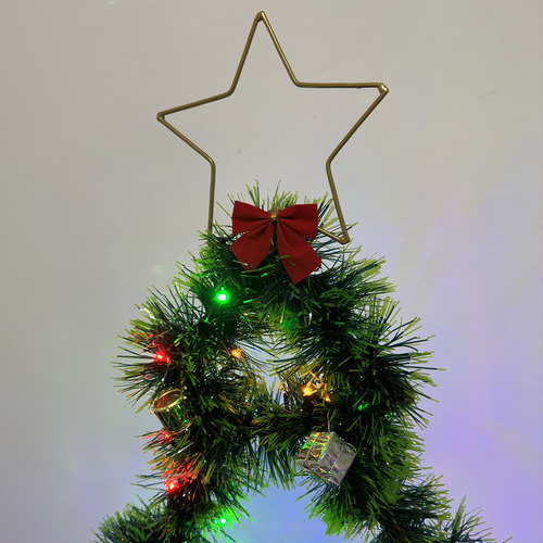 Arvore De Natal De Ferro Aramado Para Decorar Resistente Cor Rosê