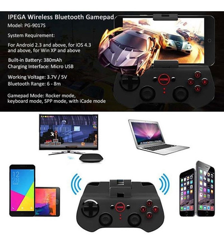Control Joystick Inalambrico Pc Android Ios Ipega 9017s