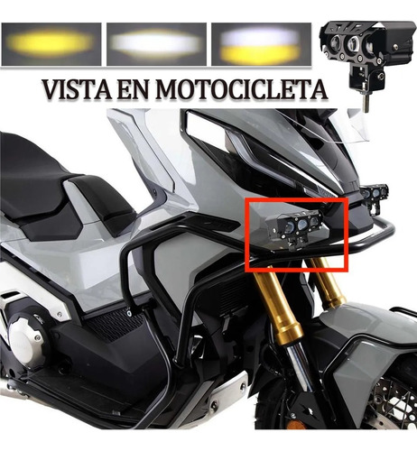 2pzs Faros Auxiliares 3 Modos Doble Color Led Para Auto Moto