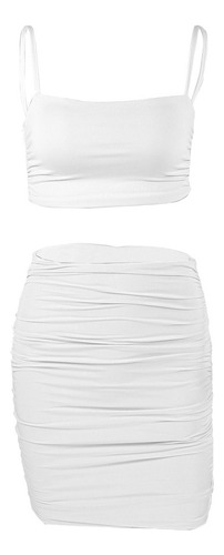 Conjunto De 2 Piezas De Falda Sin Mangas Para Mujer, Color L