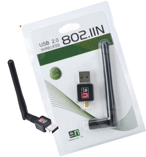 Tarjeta Wifi Usb 300mbps 802.11n/g/b Antena 5 Dbi Receptor