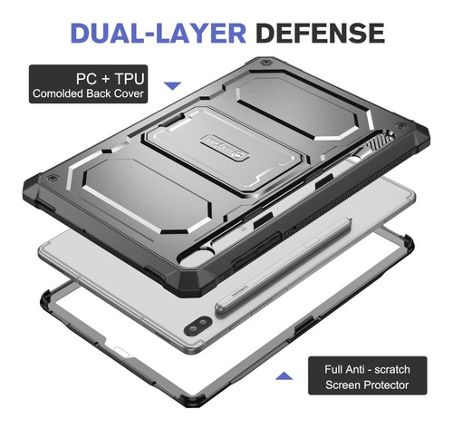 Imagen 5 de 6 de Funda Militar Galaxy Tab S6 T860 Recio 2019 10.5 C/ Parador