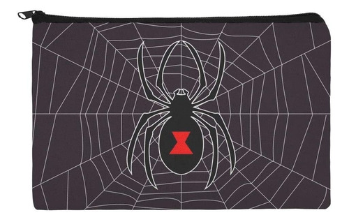 Black Widow Spider On Web - Bolsa Organizadora Para Cosmeti