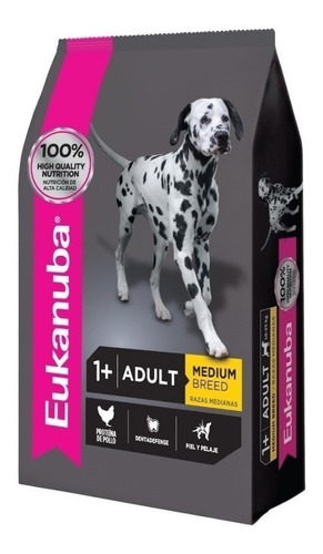 Alimento Eukanuba Medium Breed para perro adulto de raza mediana sabor mix en bolsa de 13.6kg