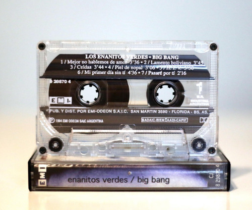 Enanitos Verdes Big Bang Rock Nacional Tape / Nuevos!