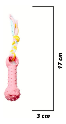 Imagem 6 de 6 de Mordedor Brinquedo Pet Corda Ossinho Borracha Cachorro