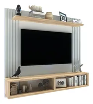 Comprar Panel Rack Tv Lcd Minimalista Delos Dro01rnbl Hasta Tv 43'' Color Roble Nebraska Natural\u002Fblanco Laca