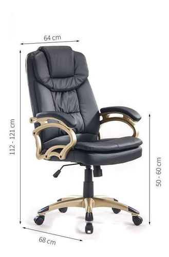 Conjunto Com 6 Cadeiras De Escritório Giratórias Clark Pr... Cor Preto