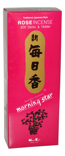 Morning Star Rosa De Incienso, 200 Varillas Con Soporte De I