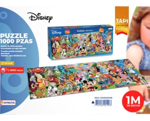 Puzzle Rompecabezas 1000 Piezas Disney Super Largo Tapimovil