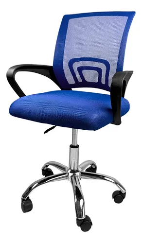 comprar Silla De Oficina T-go Ruedas Giratoria Ergonómica Acolchado Color Azul Material del tapizado Mesh