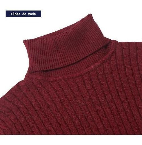Imagen 8 de 10 de Camiseta De Punto Los Hombres Invierno Cuello Tortuga Manga